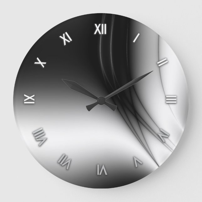 Reloj de pared del estuario blanco y negro (Anverso)