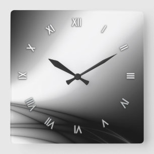 Reloj de pared del estuario blanco y negro
