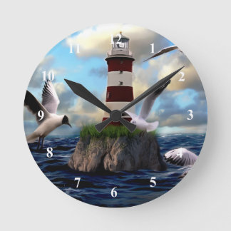 Reloj de pared del faro de arte