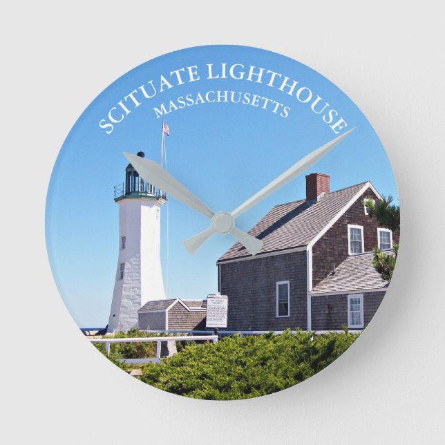 Reloj de pared del faro de Scituate Massachusetts (Anverso)