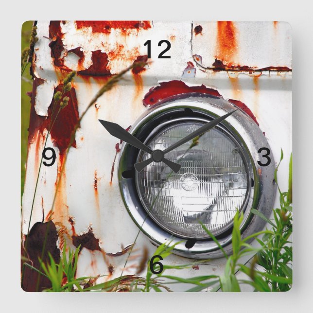 Reloj de pared del faro del coche (Anverso)
