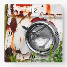 Reloj de pared del faro del coche