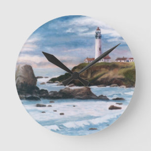 Reloj de pared del faro del punto de la paloma