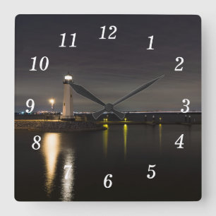 Reloj de pared del faro Harbour Rockwall