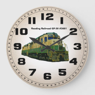 Reloj de pared del ferrocarril GP-30 #3601 de la