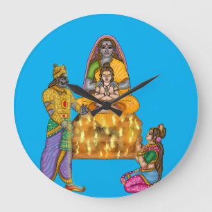 Reloj de pared del festival Holi