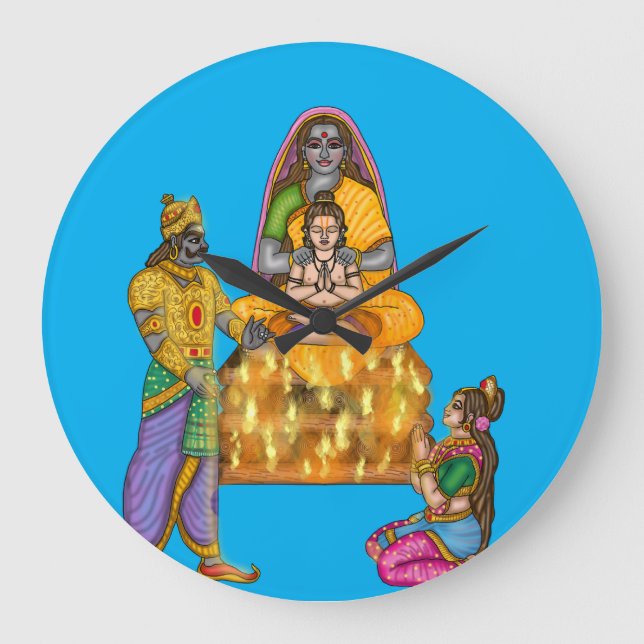 Reloj de pared del festival Holi (Anverso)