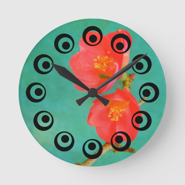 Reloj de pared del flor de Sakura (Anverso)