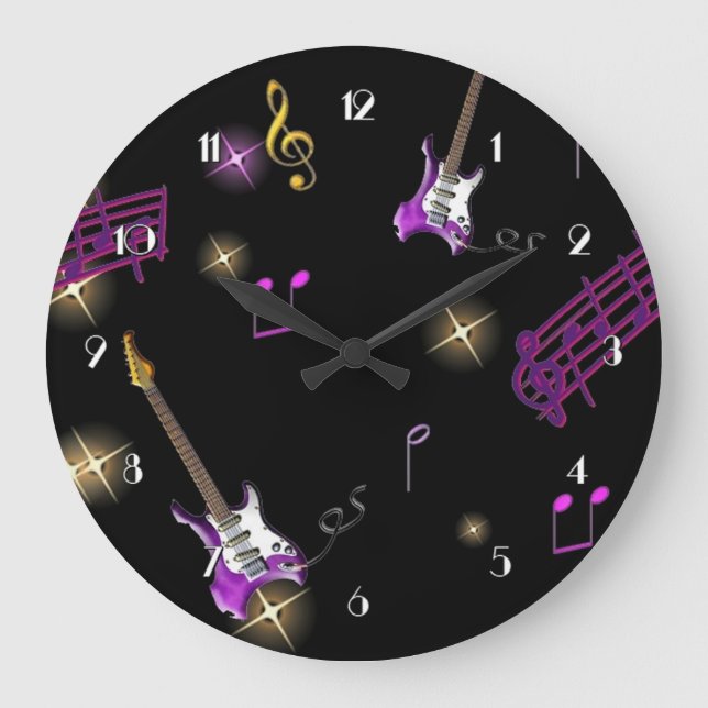 Reloj de pared del fondo de la música de la (Anverso)
