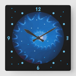 Reloj de pared del fractal de la noche estrellada