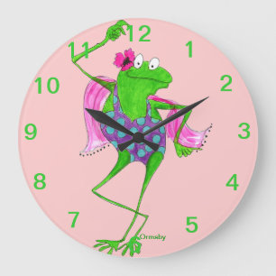 Reloj de pared del Froggy del baile