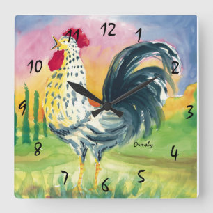 Reloj de pared del gallo