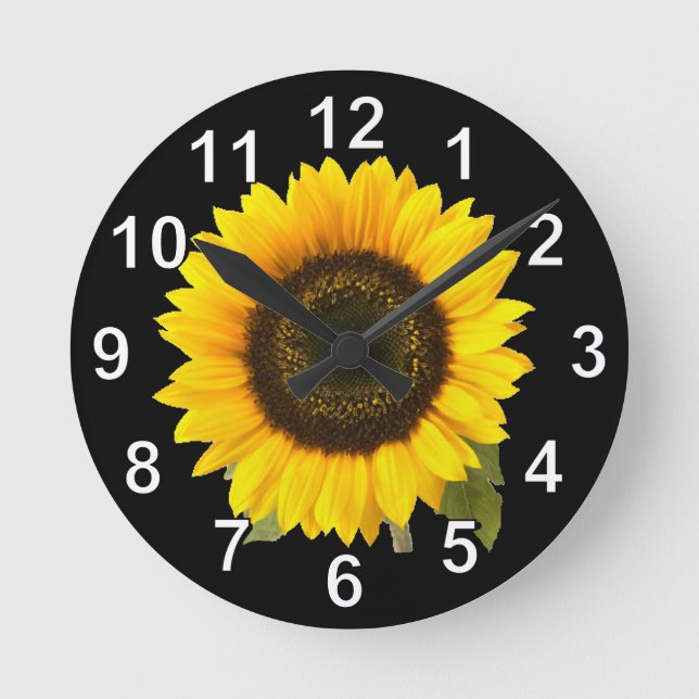 Reloj de pared del girasol (Anverso)