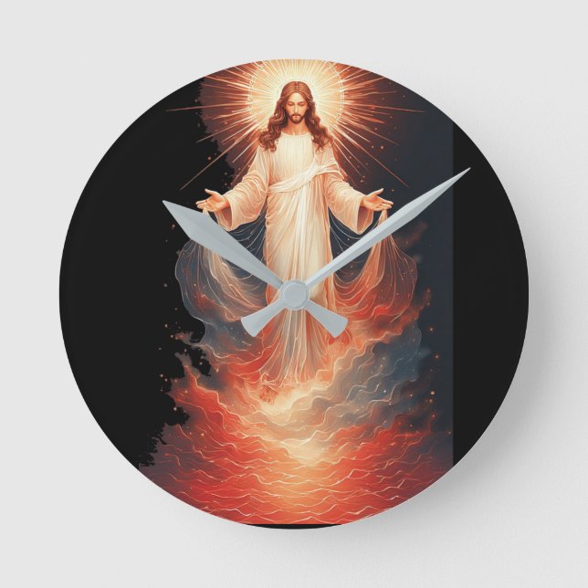 Reloj de pared del glorioso Cristo resucitado cris (Anverso)