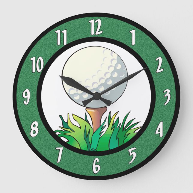 Reloj de pared del golf (Anverso)