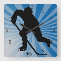 reloj de pared del hockey