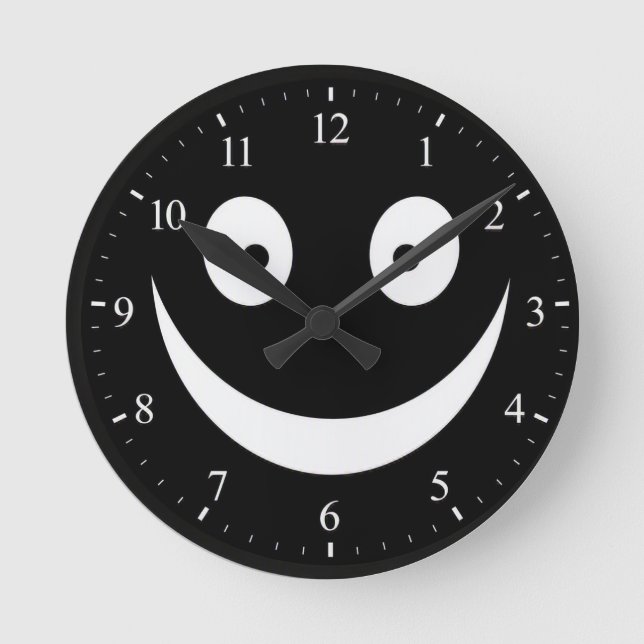 Reloj de pared del horror del vacío sonriente (Anverso)