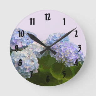 Reloj de pared del Hydrangea