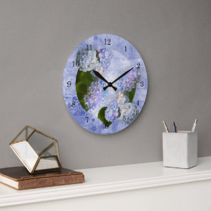 Reloj de pared del Hydrangea