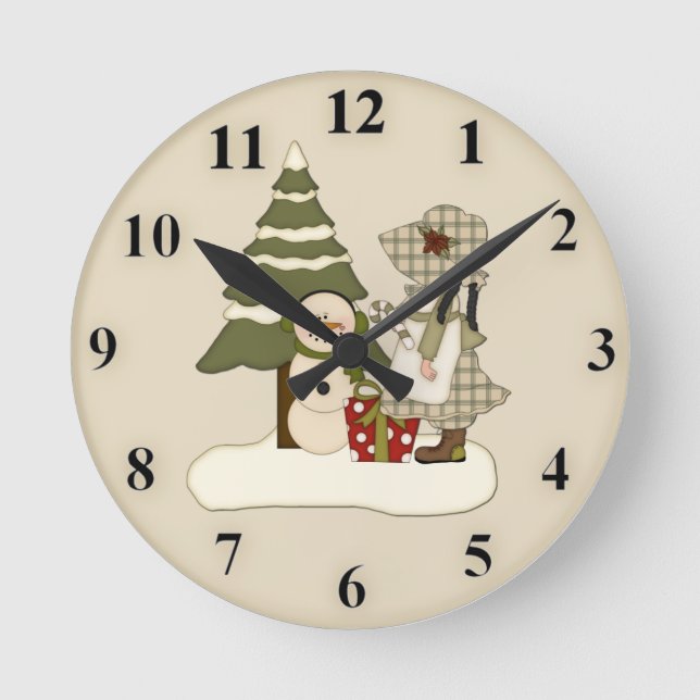 Reloj de pared del invierno (Anverso)