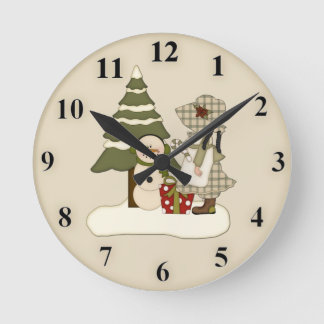 Reloj de pared del invierno