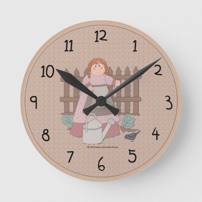 Reloj de pared del jardín del campo (Anverso)