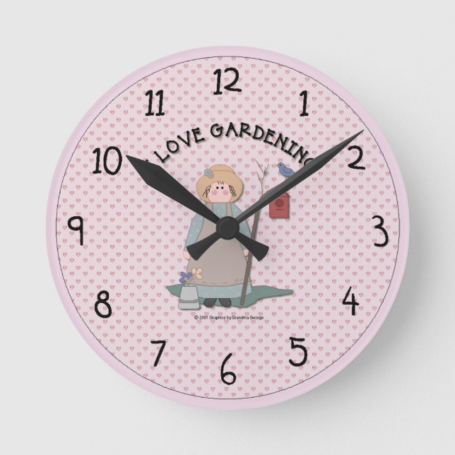 Reloj de pared del jardín del país (Anverso)