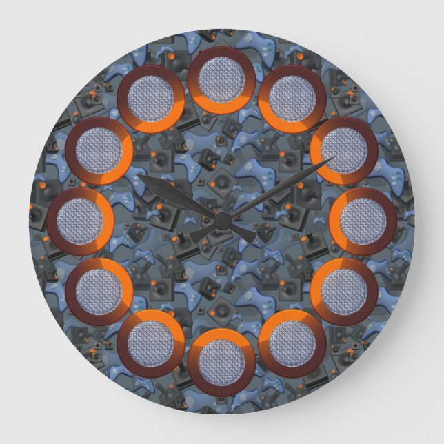 Reloj de pared del jugador del controlador de jueg (Anverso)