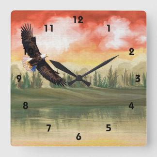 Reloj de pared del lago Art Eagle