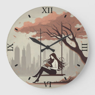 Reloj de pared del lector sereno