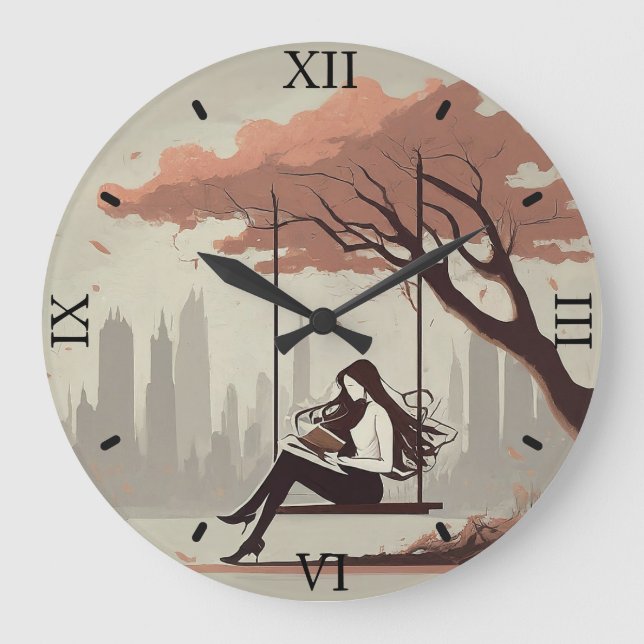 Reloj de pared del lector sereno (Anverso)