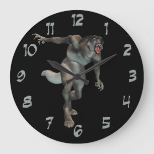 Reloj de pared del lobo