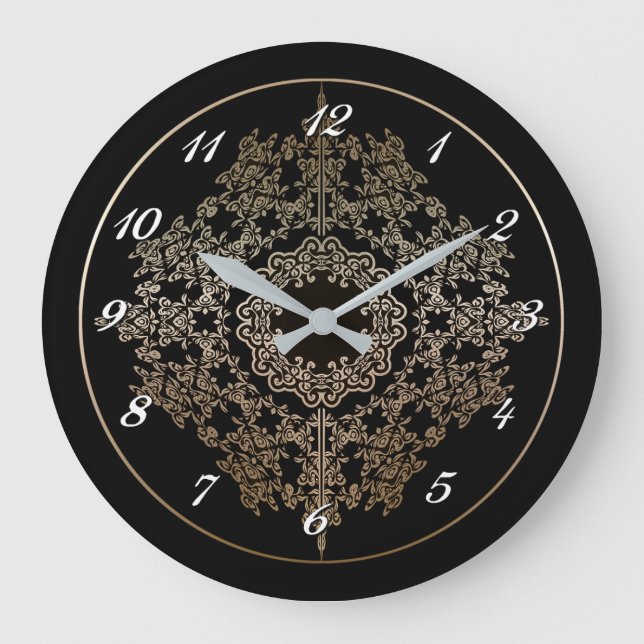 Reloj de pared del Motif de oro (Anverso)