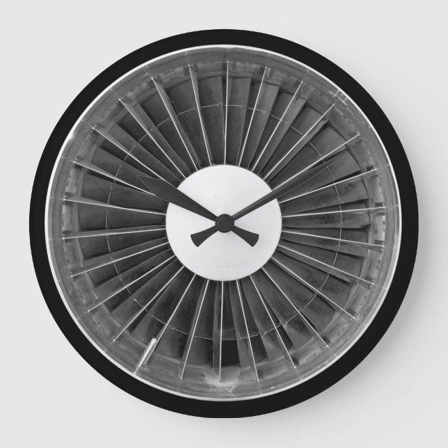 Reloj de pared del motor del piloto del avión (Anverso)