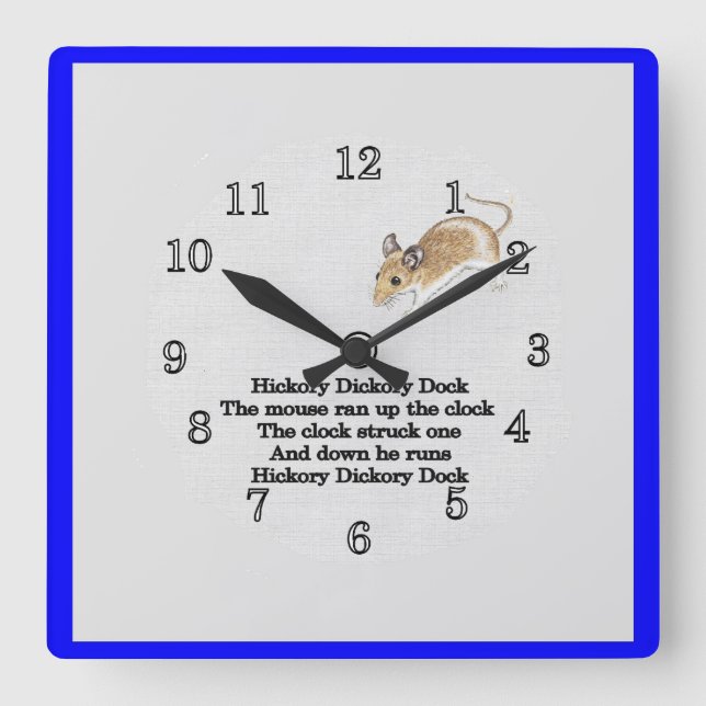 Reloj de pared del muelle de Dickory de la nuez (Anverso)