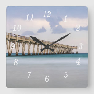 Reloj de pared del muelle de pesca de Navarre Beac