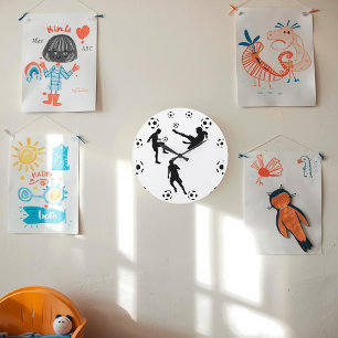 Reloj de pared del mundo del fútbol