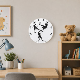 Reloj de pared del mundo del fútbol