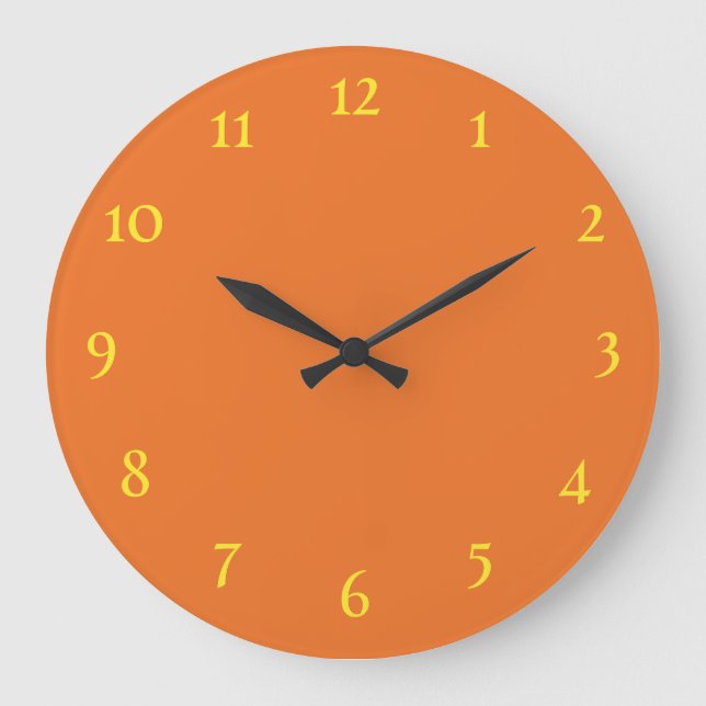 reloj de pared del naranja (Anverso)