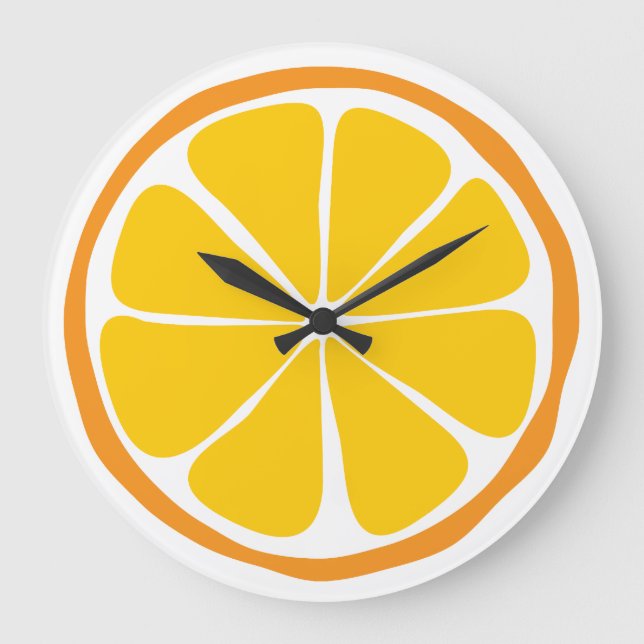 Reloj de pared del Naranja del Citrus de verano (Anverso)