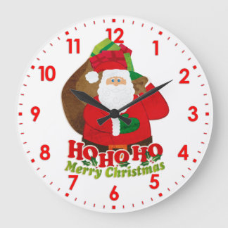 Reloj de pared del Navidad gráfico de la nieve de 