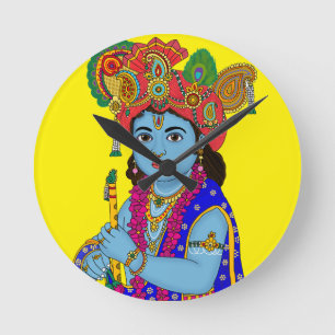 Reloj de pared del niño Krishna
