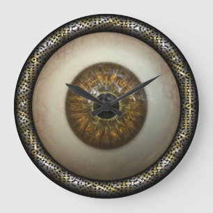 Reloj de pared del ojo de Brown