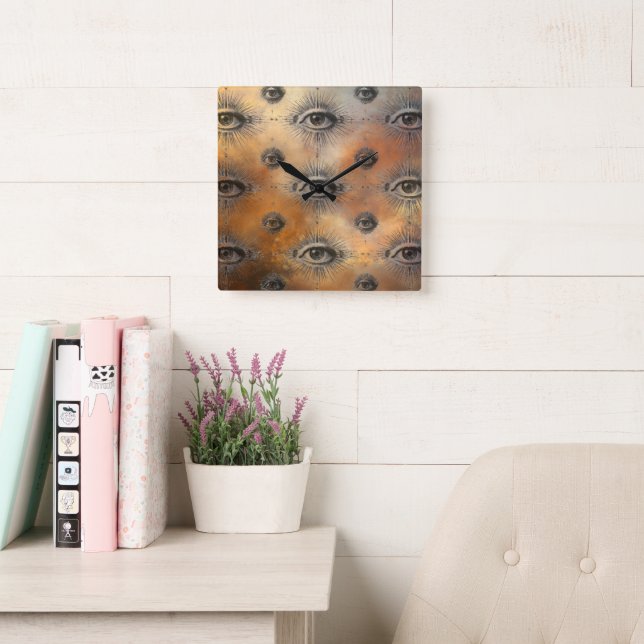 Reloj de pared del ojo que todo lo ve (Sala de lectura)