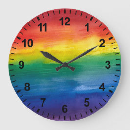 Reloj de pared del orgullo del arcoiris