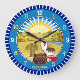 Reloj de pared del oso de California (nombre de la