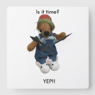 Reloj de pared del oso de Ker'Dunkedunk