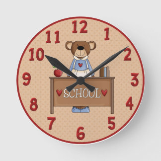 Reloj de pared del oso del profesor