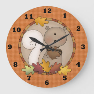 Reloj de pared del otoño