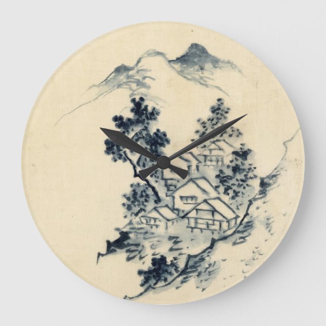 Reloj de pared del paisaje japonés (Anverso)
